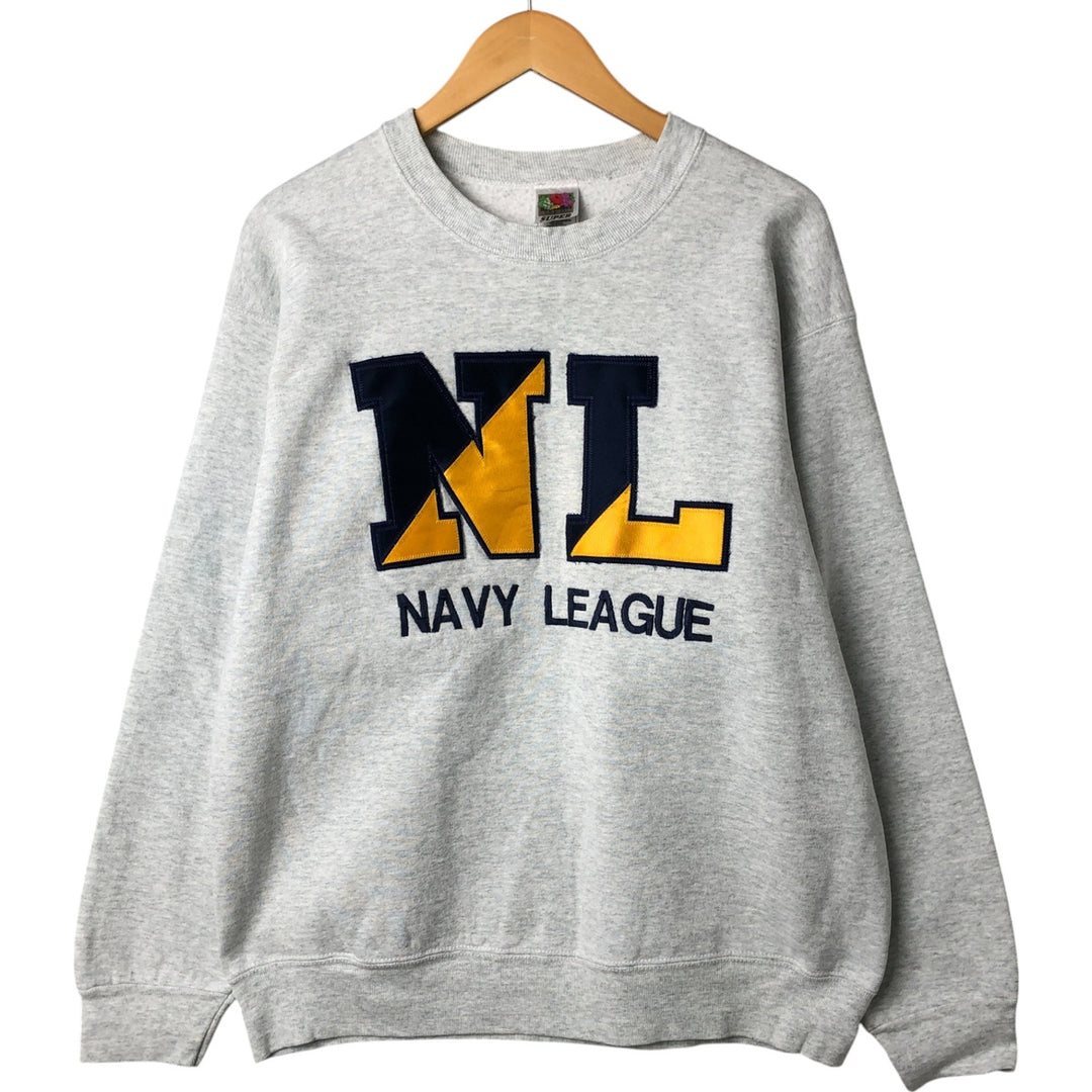 90'S Fruit of the Loom Sweatshirt, Made in USA, Men's L, Vintage cotton gray type Vintage Second Hand