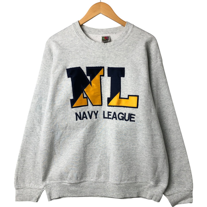90'S Fruit of the Loom Sweatshirt, Made in USA, Men's L, Vintage cotton gray type Vintage Second Hand
