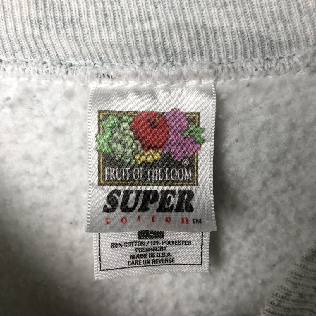 90'S Fruit of the Loom Sweatshirt, Made in USA, Men's L, Vintage cotton gray type Vintage Second Hand