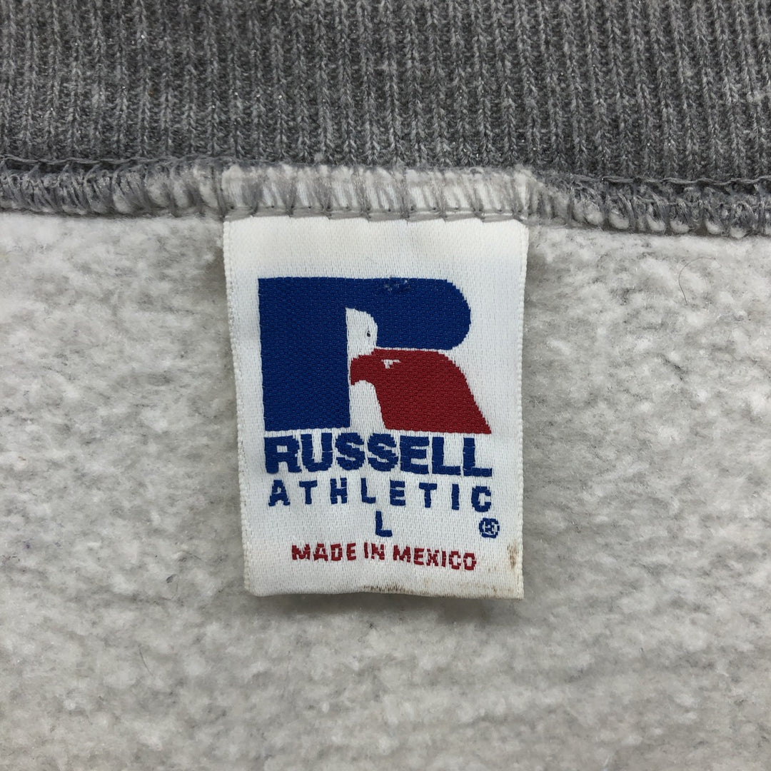 90'S Russell Stirrett Johnsen INC Advertising Sweatshirt Trainer Men's L Size Vintage polyester gray type Vintage Second Hand
