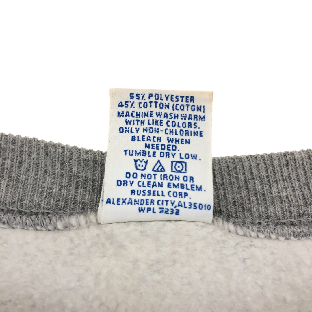 90'S Russell Stirrett Johnsen INC Advertising Sweatshirt Trainer Men's L Size Vintage polyester gray type Vintage Second Hand