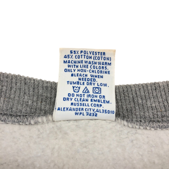 90'S Russell Stirrett Johnsen INC Advertising Sweatshirt Trainer Men's L Size Vintage polyester gray type Vintage Second Hand