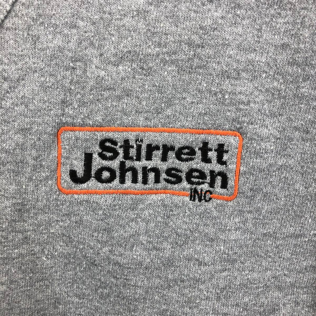 90'S Russell Stirrett Johnsen INC Advertising Sweatshirt Trainer Men's L Size Vintage polyester gray type Vintage Second Hand