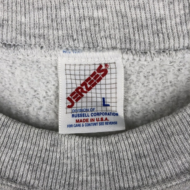80s-90'S Jerzees Plain Blank Sweatshirt Trainer Made in USA Men's Size L Vintage cotton gray type Vintage Second Hand