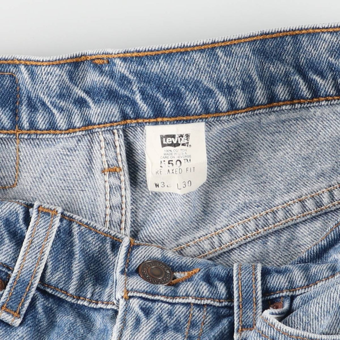 90'S Levi's 550 Relaxed Fit Tapered Denim Pants Made in USA Men's W31 Vintage cotton blue type Vintage Second Hand