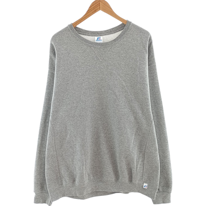 Russell Plain Blank Sweatshirt, Men's XL Size polyester gray type Vintage Second Hand