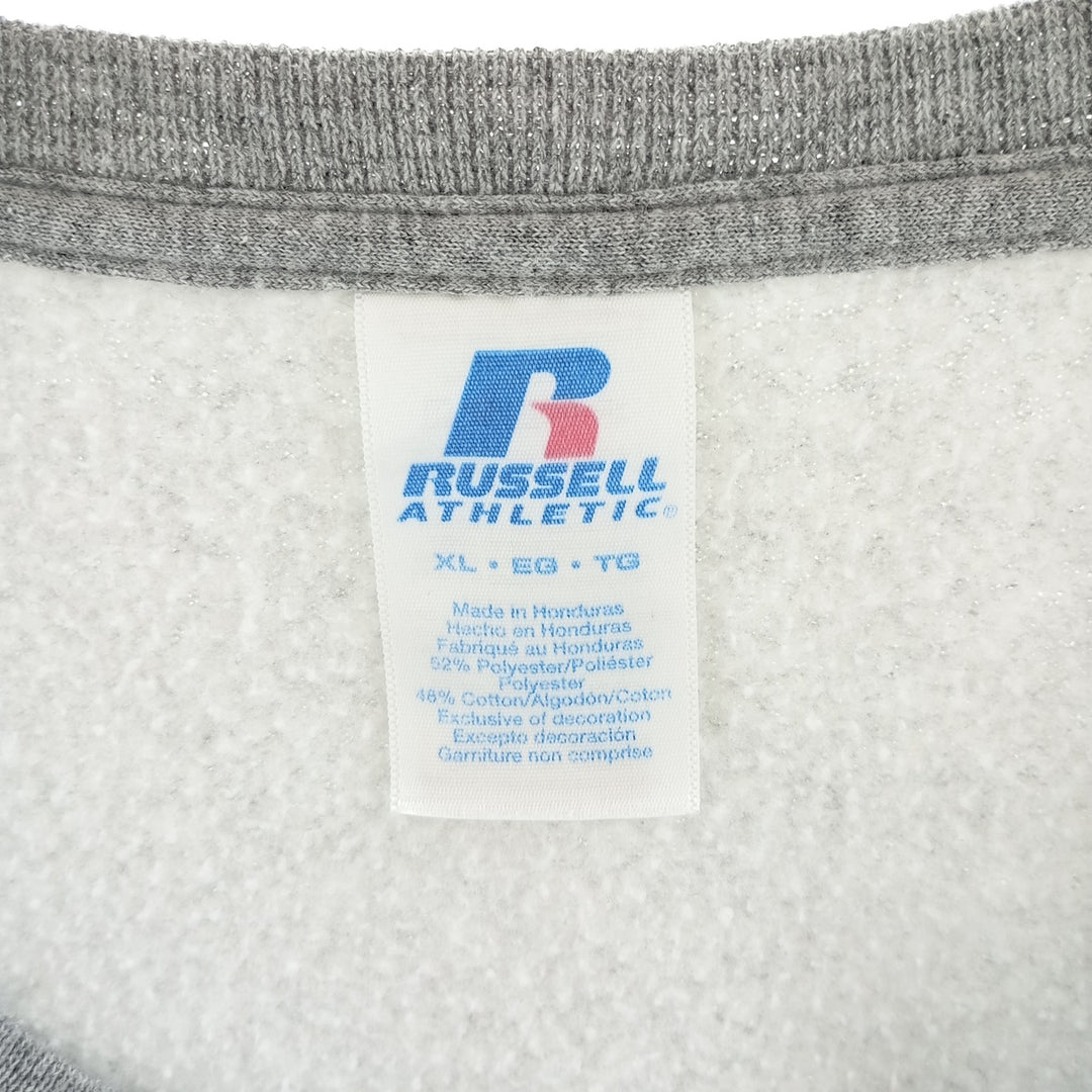 Russell Plain Blank Sweatshirt, Men's XL Size polyester gray type Vintage Second Hand