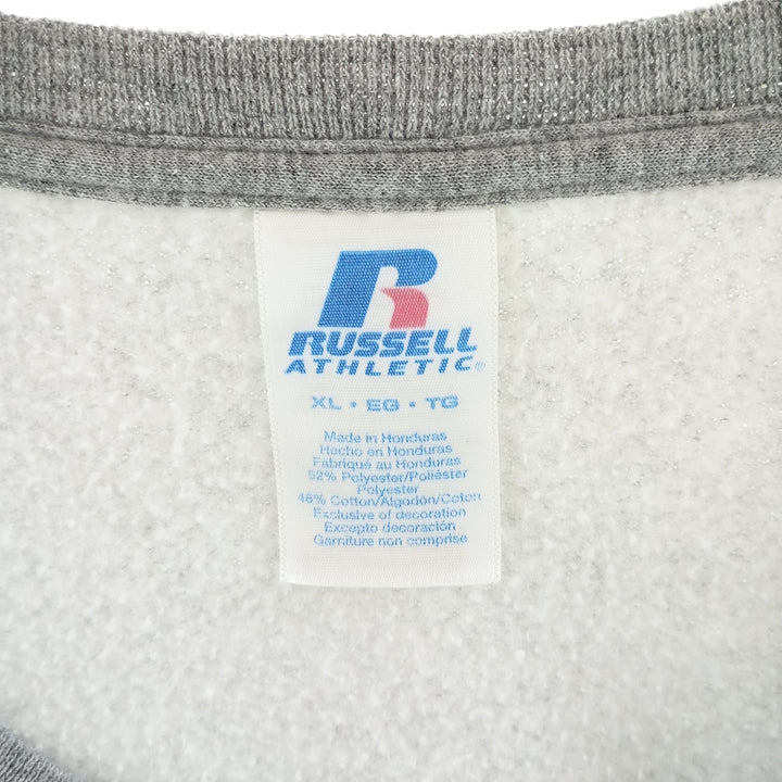 Russell Plain Blank Sweatshirt, Men's XL Size polyester gray type Vintage Second Hand