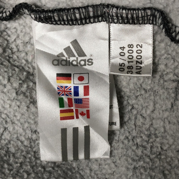 00'S Adidas Half-Zip Sweatshirt, Men's Size L cotton Charcoal Vintage Second Hand