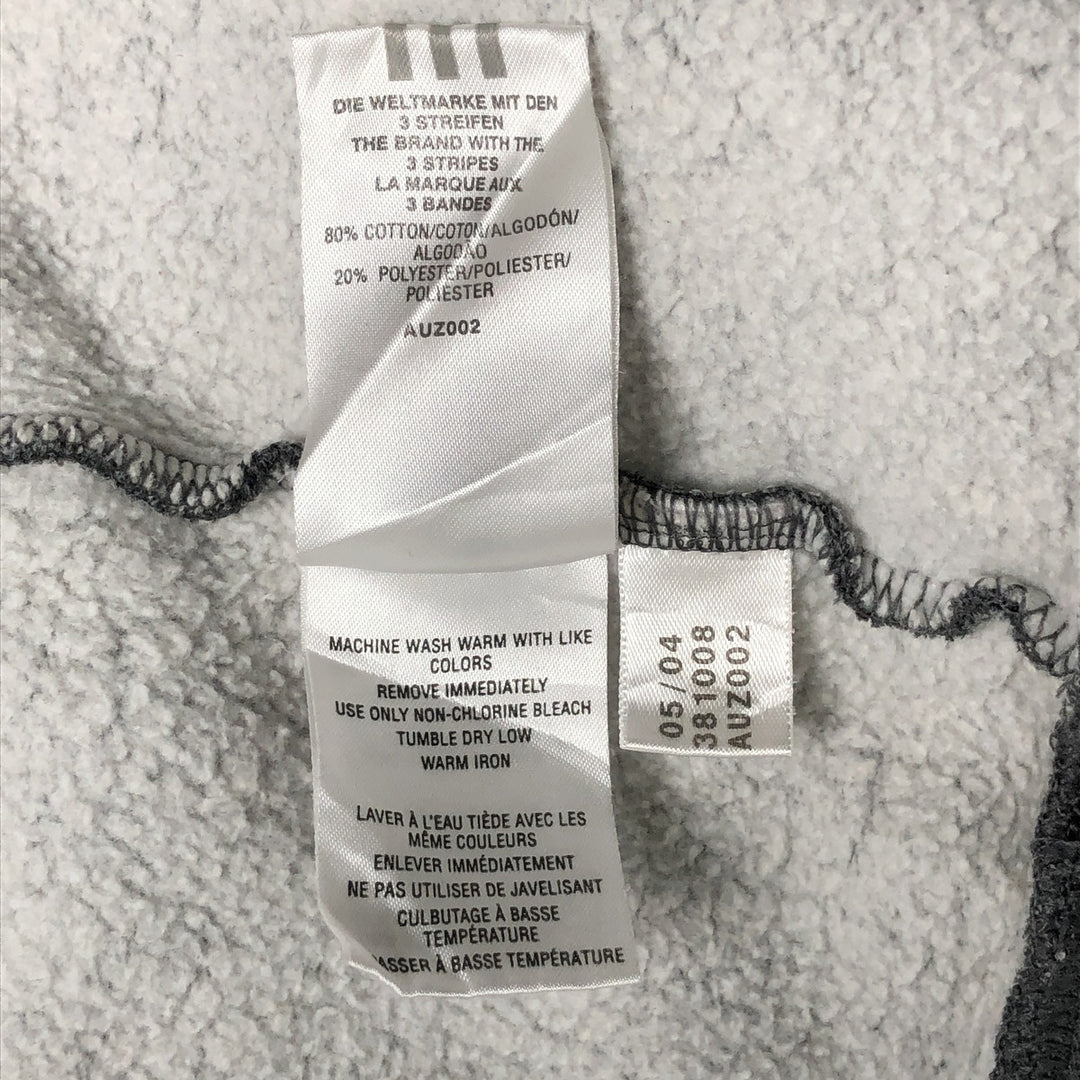 00'S Adidas Half-Zip Sweatshirt, Men's Size L cotton Charcoal Vintage Second Hand