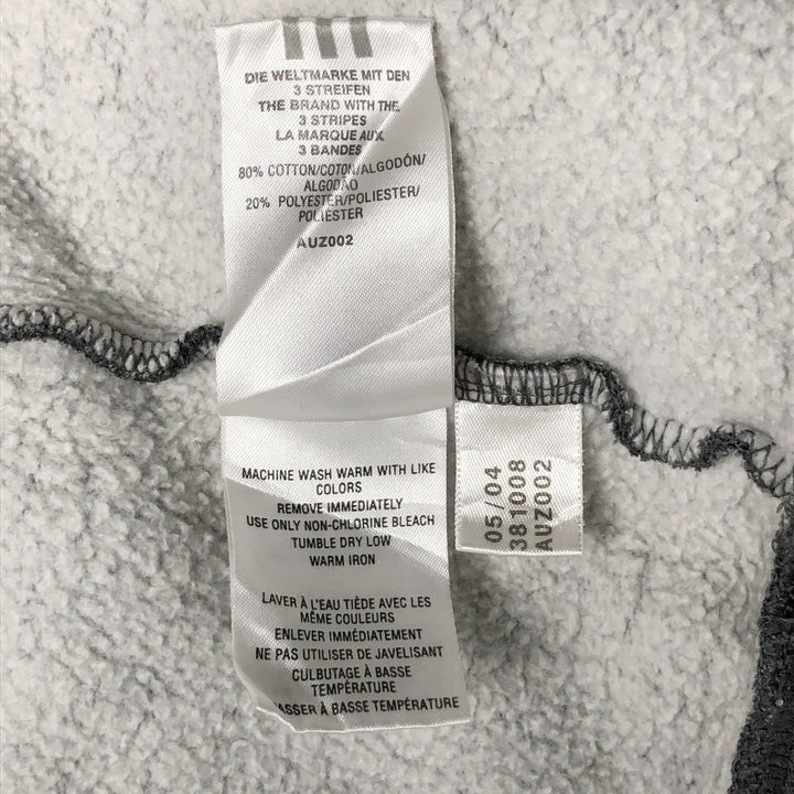 00'S Adidas Half-Zip Sweatshirt, Men's Size L cotton Charcoal Vintage Second Hand