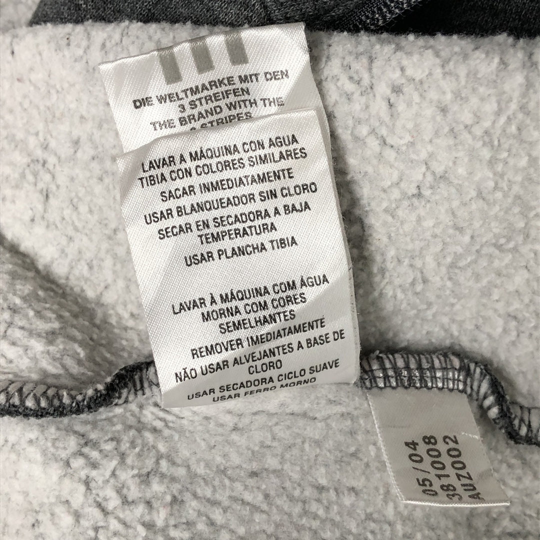 00'S Adidas Half-Zip Sweatshirt, Men's Size L cotton Charcoal Vintage Second Hand
