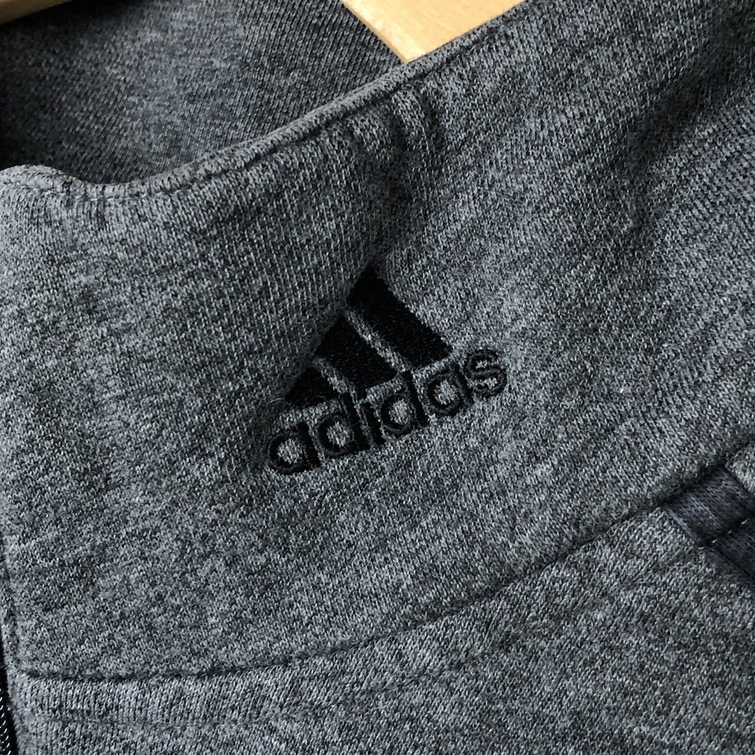 00'S Adidas Half-Zip Sweatshirt, Men's Size L cotton Charcoal Vintage Second Hand