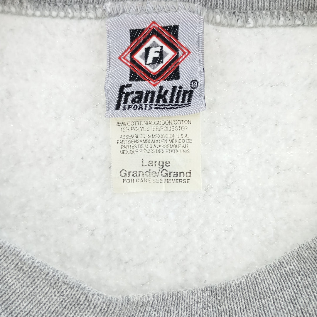 Franklin Sports plain blank sweatshirt, made in the USA, men's size L, vintage cotton gray type Vintage Second Hand