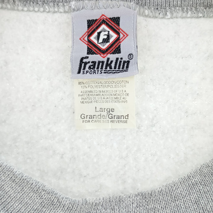 Franklin Sports plain blank sweatshirt, made in the USA, men's size L, vintage cotton gray type Vintage Second Hand