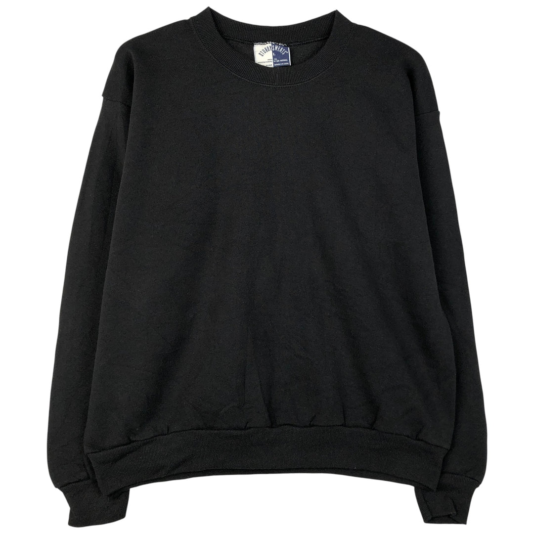 90'S Lee STURDY SWEATS Plain Blank Sweatshirt Trainer Made in USA Men's L Vintage cotton black type Vintage Second Hand