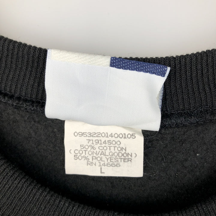 90'S Lee STURDY SWEATS Plain Blank Sweatshirt Trainer Made in USA Men's L Vintage cotton black type Vintage Second Hand