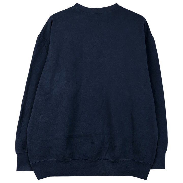 2000'S Fruit of the Loom Vest plain blank sweatshirt, men's size XL cotton navy blue type Vintage Second Hand