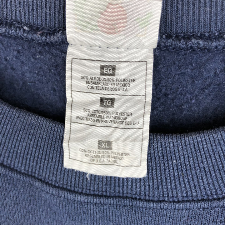 2000'S Fruit of the Loom Vest plain blank sweatshirt, men's size XL cotton navy blue type Vintage Second Hand