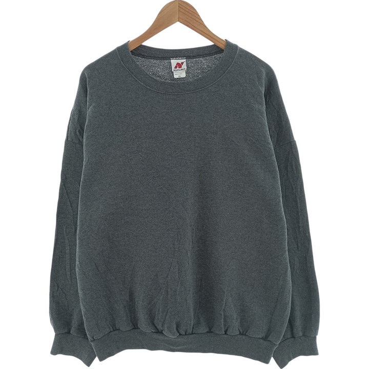 90'S Vintage NUCLEUS Blank Sweatshirt, Made in USA, Men's XXL cotton Charcoal Vintage Second Hand