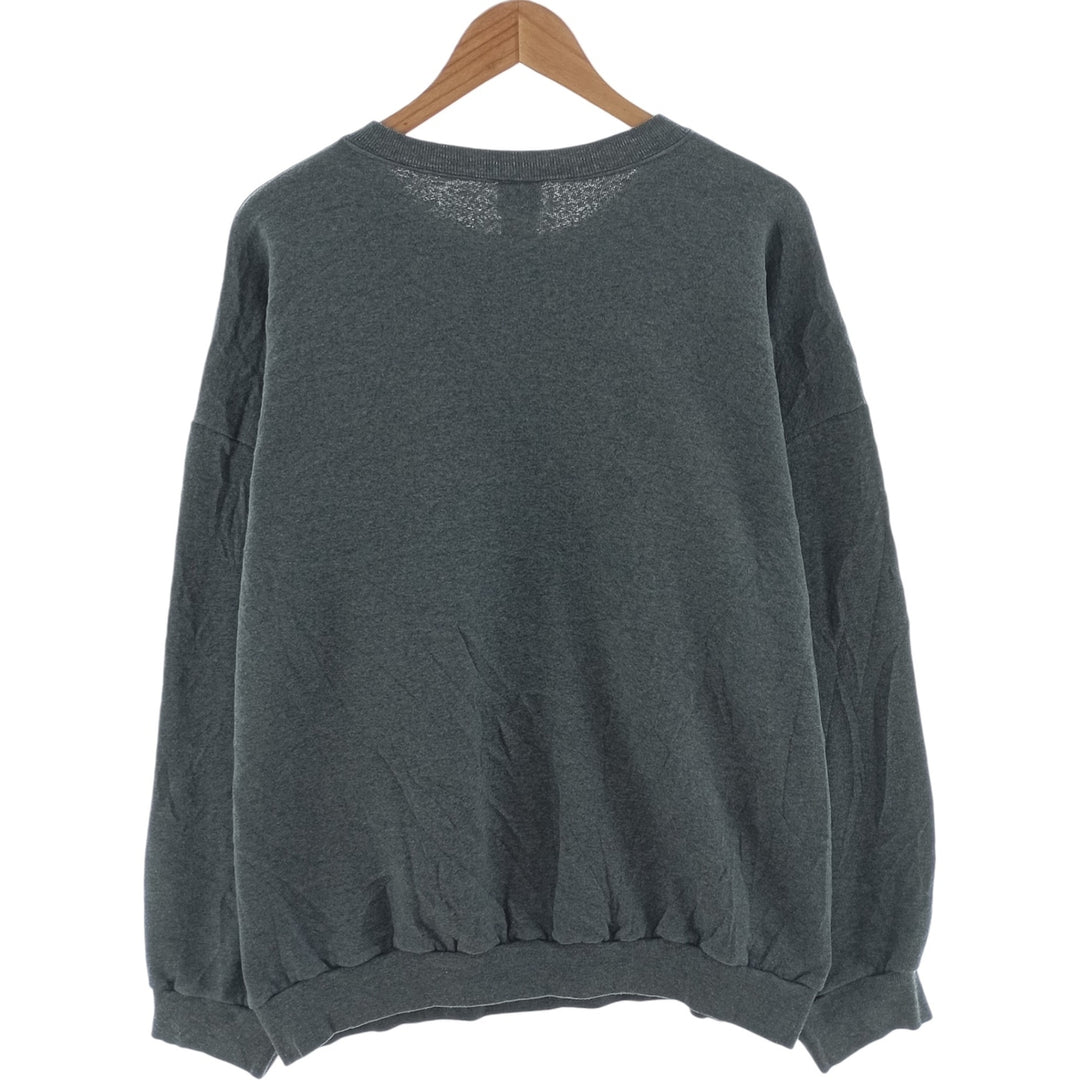 90'S Vintage NUCLEUS Blank Sweatshirt, Made in USA, Men's XXL cotton Charcoal Vintage Second Hand