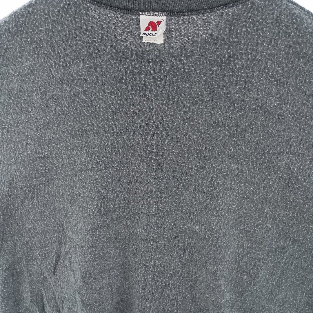90'S Vintage NUCLEUS Blank Sweatshirt, Made in USA, Men's XXL cotton Charcoal Vintage Second Hand