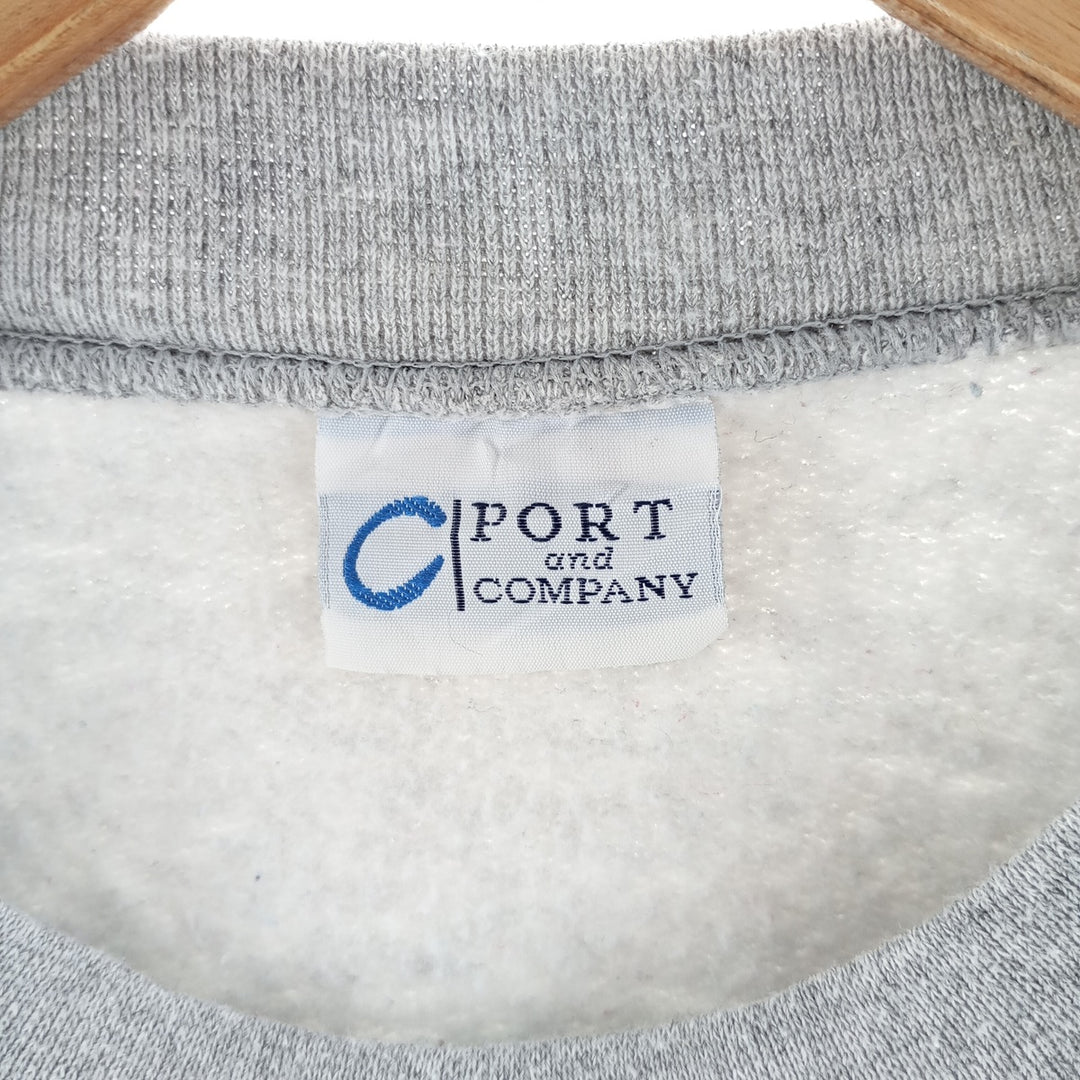 PORT and COMPANY plain blank sweatshirt, men's size XL cotton gray type Vintage Second Hand