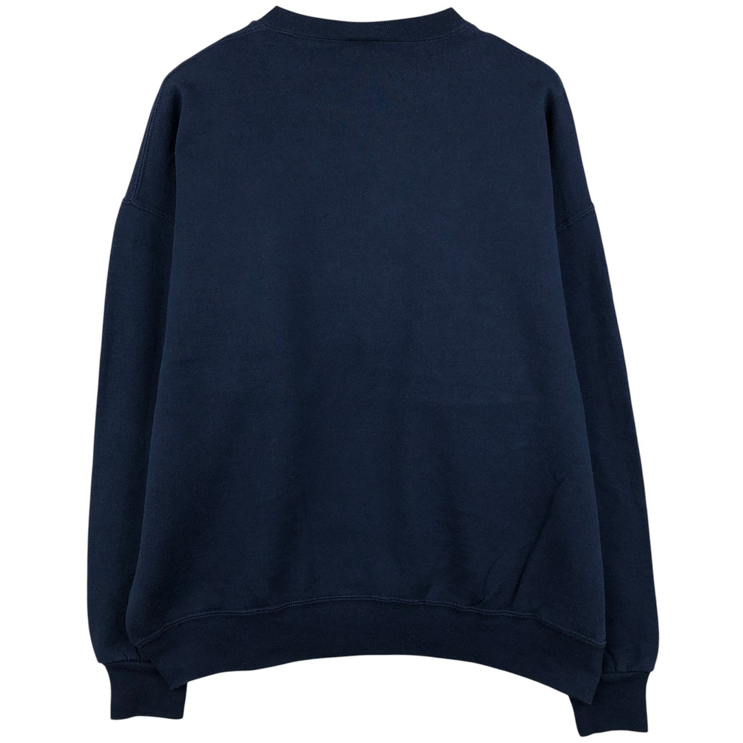 Vintage 90'S Jerzees SPORT plain blank sweatshirt, made in the USA, men's size XL cotton navy blue type Vintage Second Hand