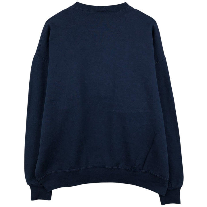 Vintage 90'S Jerzees SPORT plain blank sweatshirt, made in the USA, men's size XL cotton navy blue type Vintage Second Hand