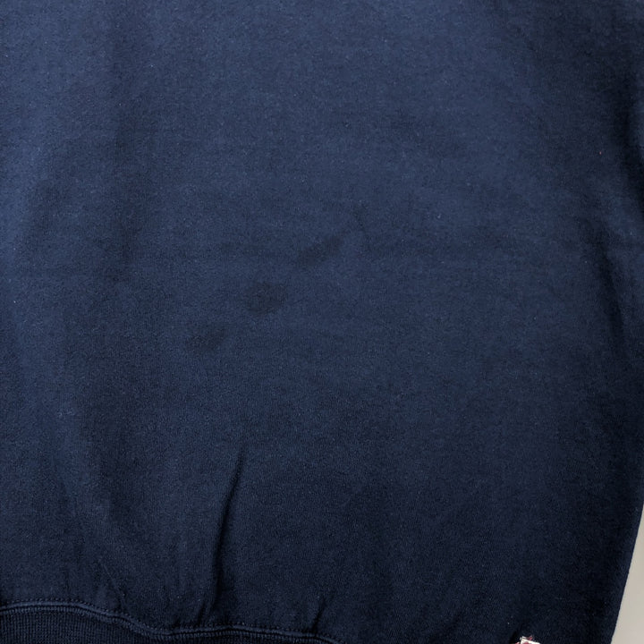 Vintage 90'S Jerzees SPORT plain blank sweatshirt, made in the USA, men's size XL cotton navy blue type Vintage Second Hand