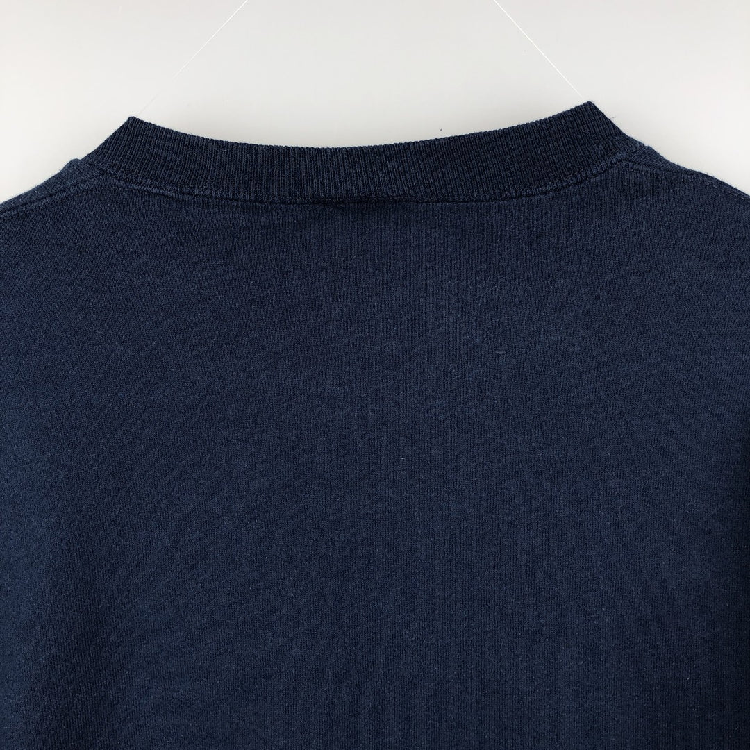 Vintage 90'S Jerzees SPORT plain blank sweatshirt, made in the USA, men's size XL cotton navy blue type Vintage Second Hand
