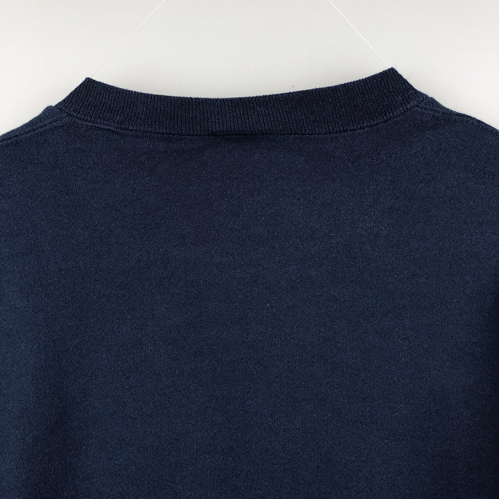 Vintage 90'S Jerzees SPORT plain blank sweatshirt, made in the USA, men's size XL cotton navy blue type Vintage Second Hand