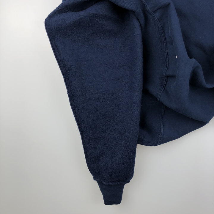 Vintage 90'S Jerzees SPORT plain blank sweatshirt, made in the USA, men's size XL cotton navy blue type Vintage Second Hand