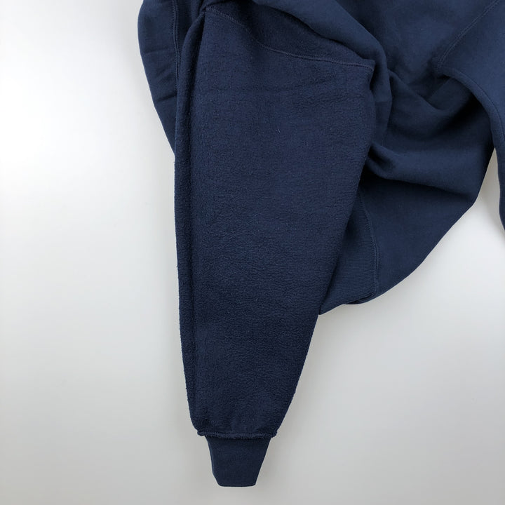 Vintage 90'S Jerzees SPORT plain blank sweatshirt, made in the USA, men's size XL cotton navy blue type Vintage Second Hand