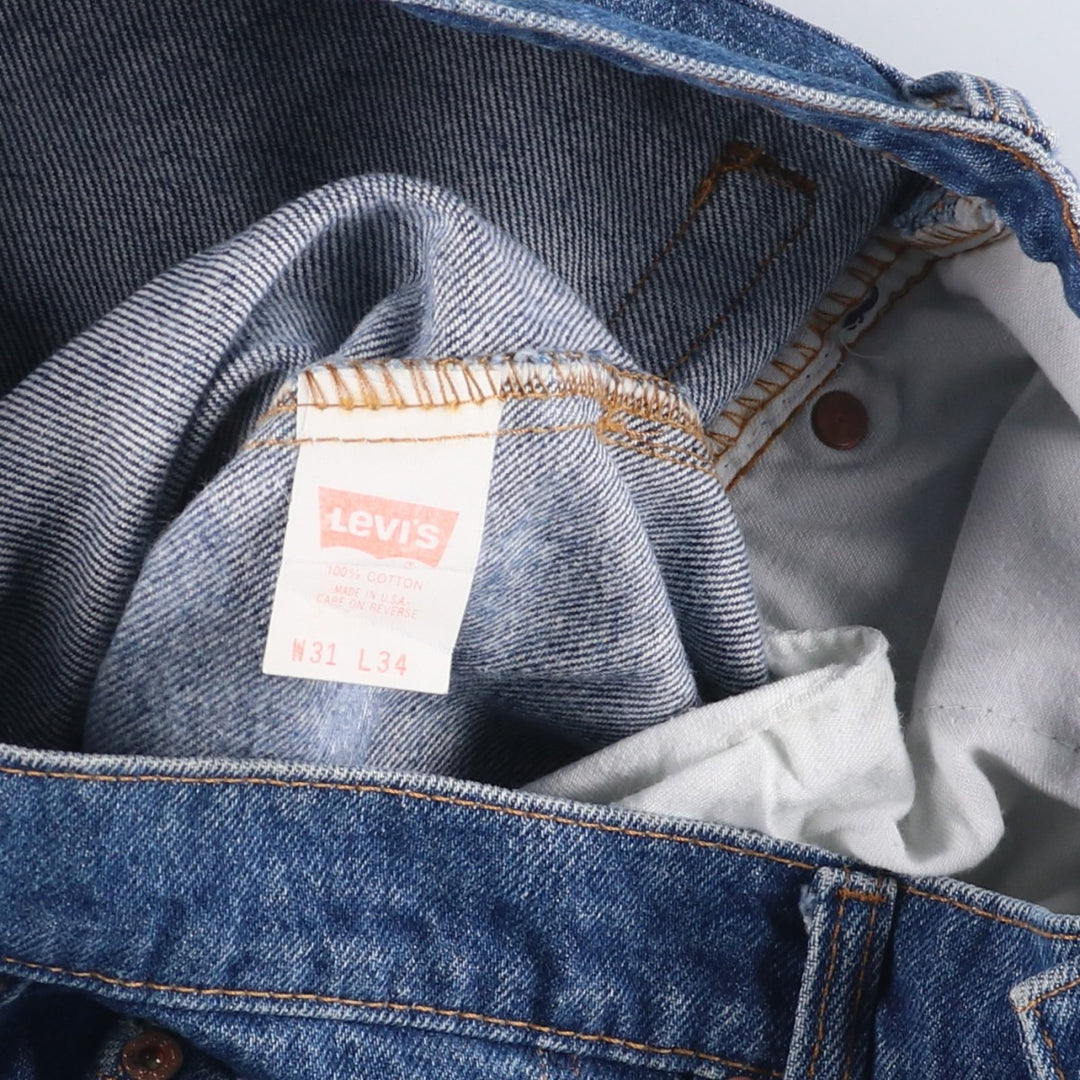 Levi's 505 Tapered Denim Pants, Made in USA, Men's, Size W29 cotton blue type Vintage Second Hand