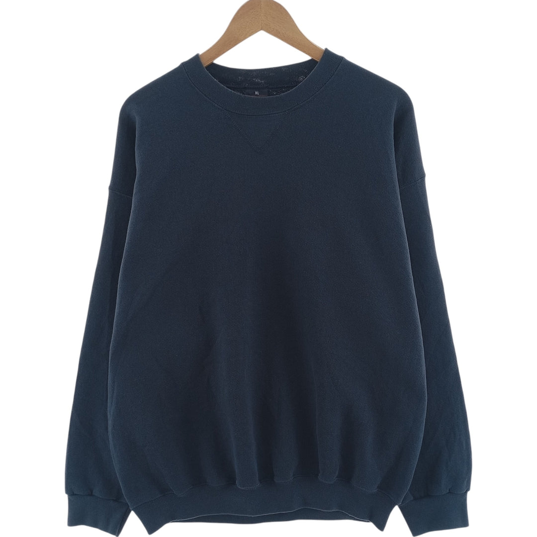 Vintage 90'S ANDHURST plain blank sweatshirt, made in the USA, men's size XL cotton navy blue type Vintage Second Hand