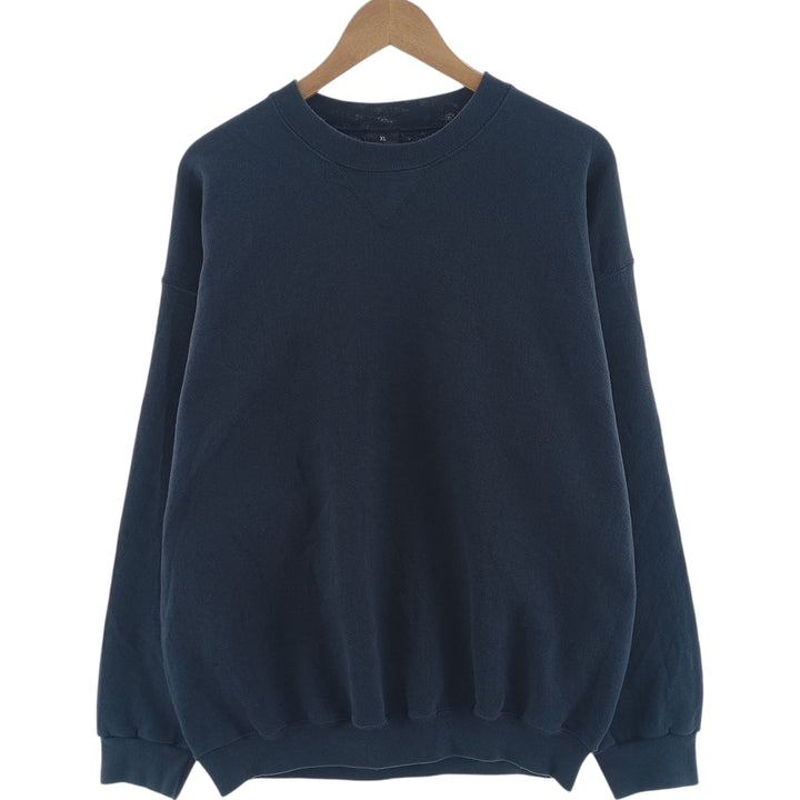 Vintage 90'S ANDHURST plain blank sweatshirt, made in the USA, men's size XL cotton navy blue type Vintage Second Hand