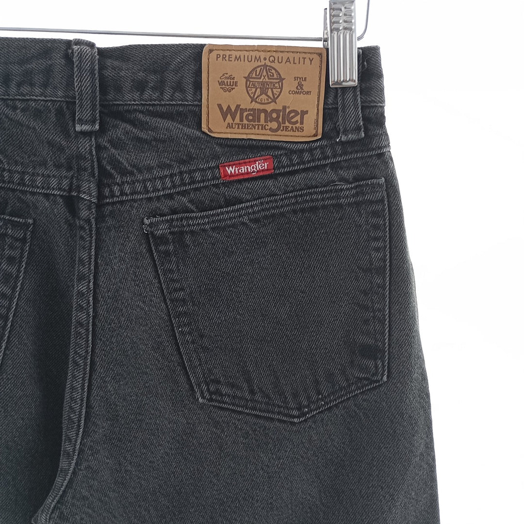 80s-90'S Wrangler Black Denim Tapered Denim Pants Made in USA Women's L (w28) Vintage cotton black type Vintage Second Hand