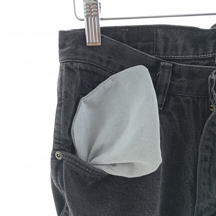80s-90'S Wrangler Black Denim Tapered Denim Pants Made in USA Women's L (w28) Vintage cotton black type Vintage Second Hand