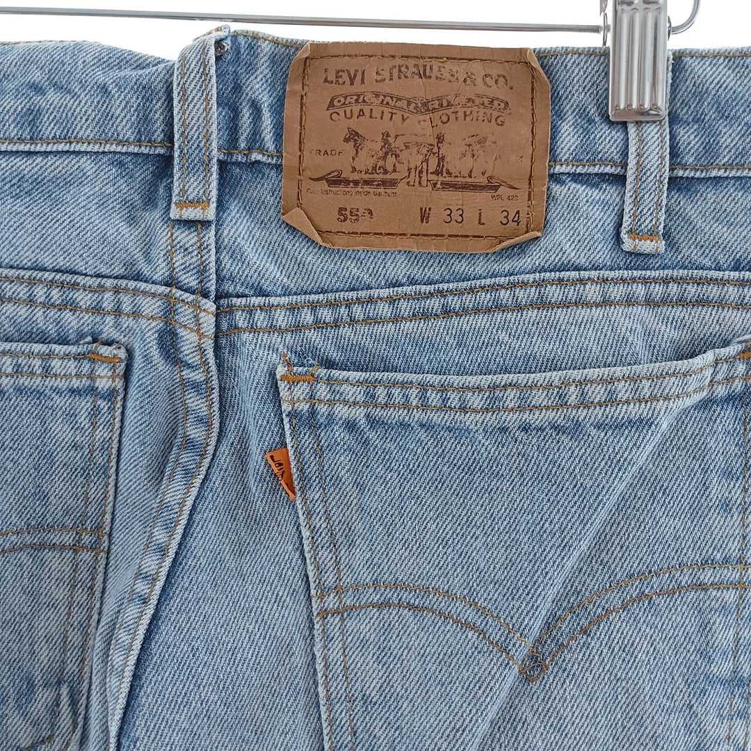 90'S Levi's 550 Orange Tab Tapered Denim Pants Men's W33 Vintage unclear blue type Vintage Second Hand