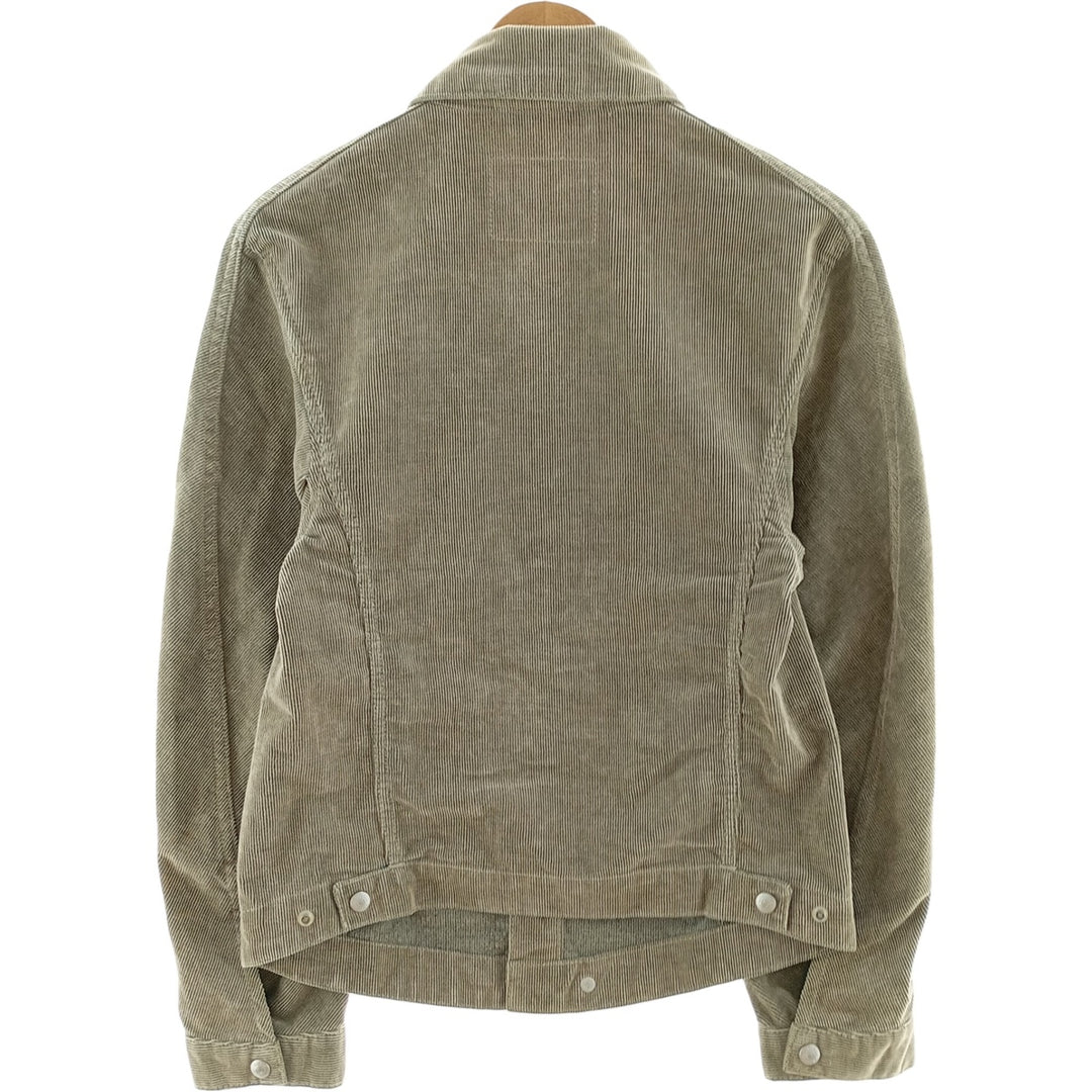 00'S Levi's ENGINEERED Euro model draped corduroy jacket, men's size S polyester beige type brown Vintage Second Hand