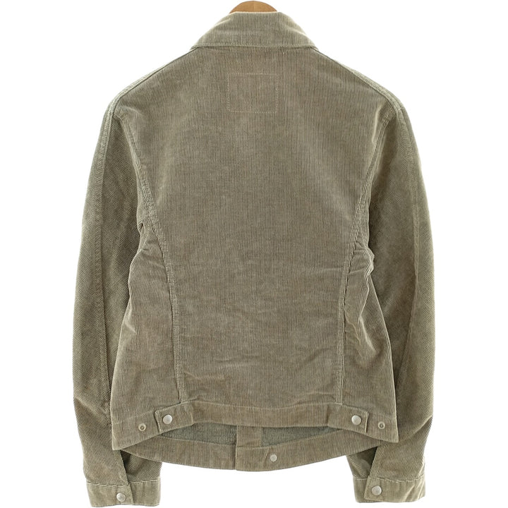 00'S Levi's ENGINEERED Euro model draped corduroy jacket, men's size S polyester beige type brown Vintage Second Hand