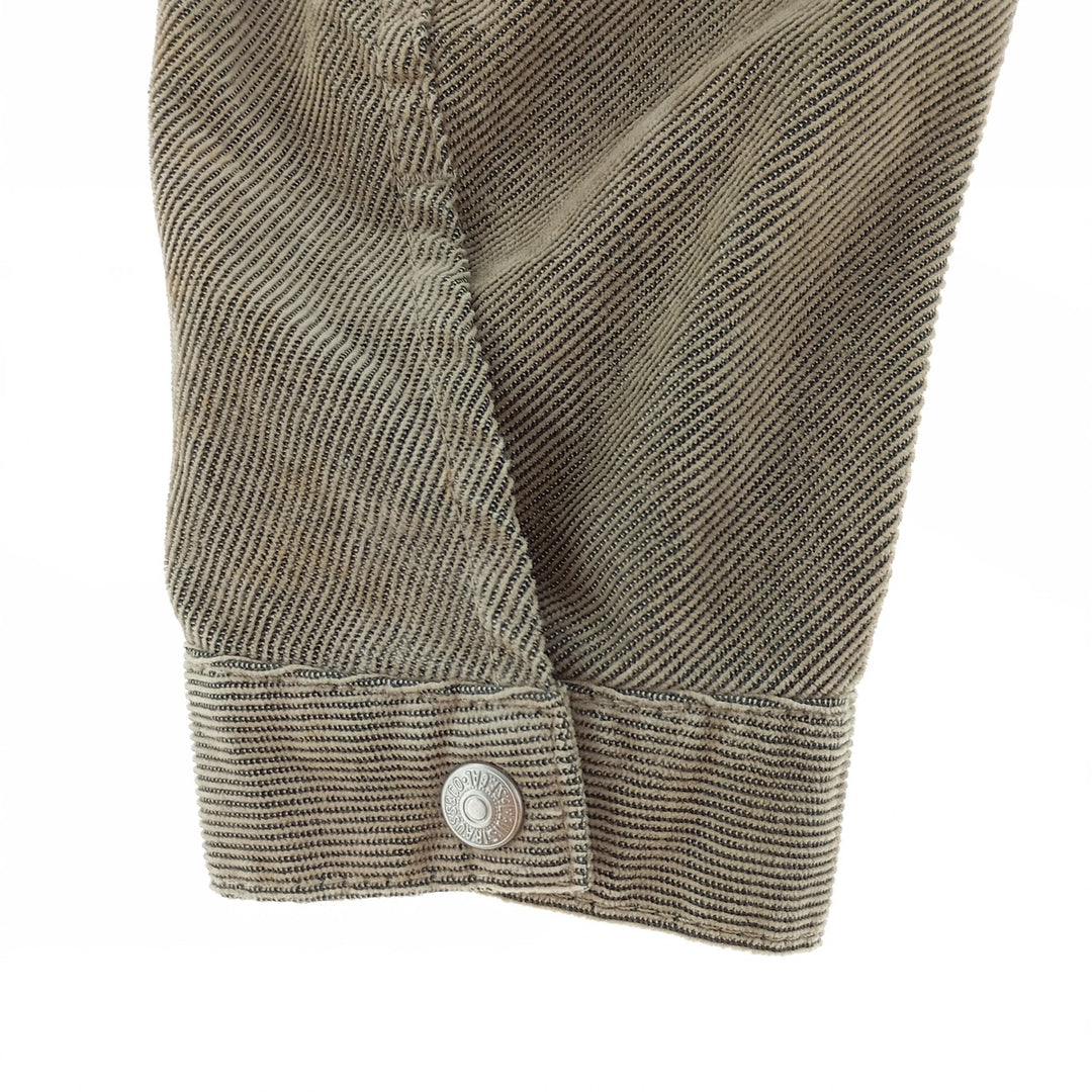 00'S Levi's ENGINEERED Euro model draped corduroy jacket, men's size S polyester beige type brown Vintage Second Hand