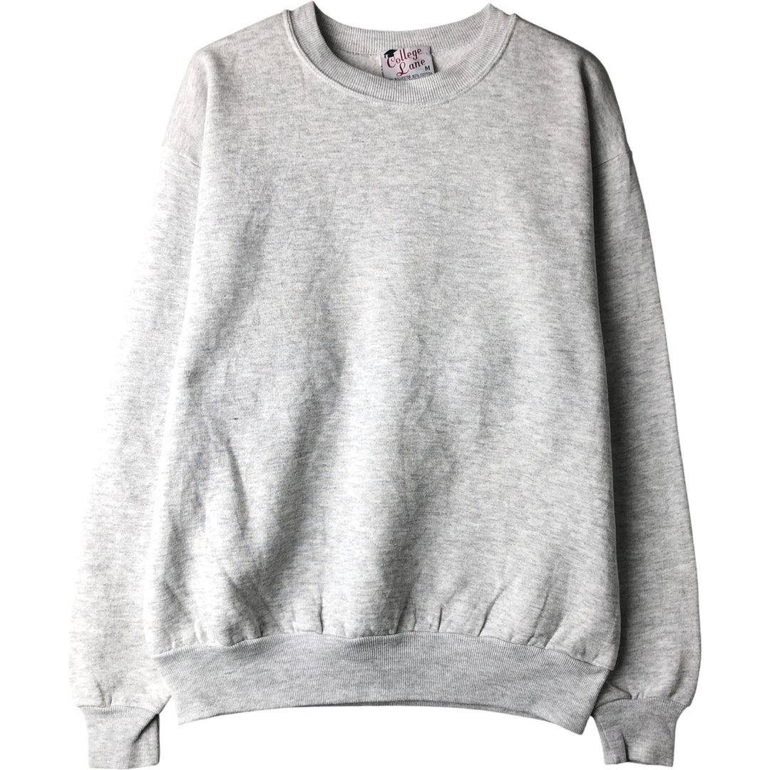 Vintage 90'S COLLEGE LANE plain blank sweatshirt, made in the USA, size M, men's cotton gray type Vintage Second Hand