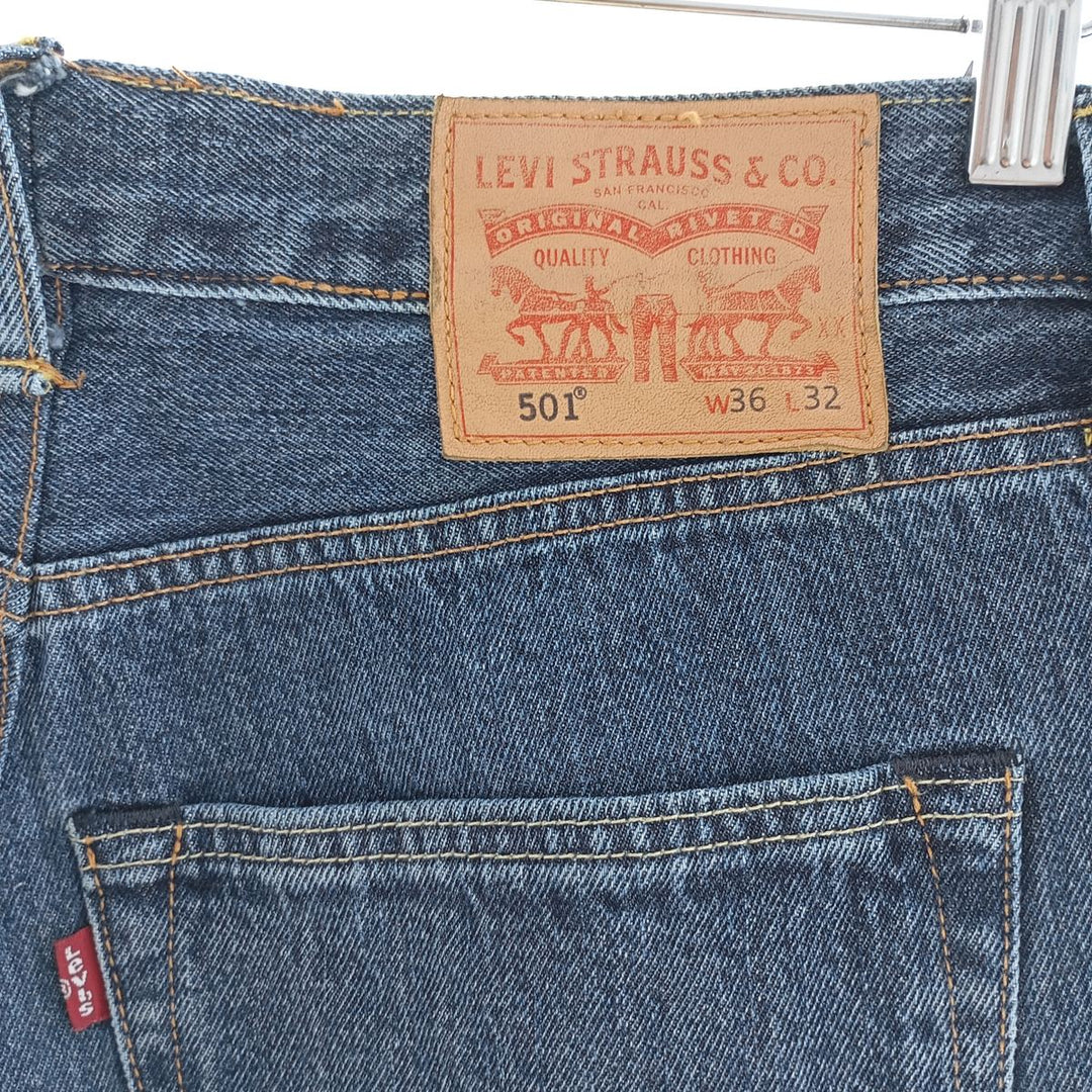 Levi's 501 straight denim pants for men, size W33 cotton blue type Vintage Second Hand