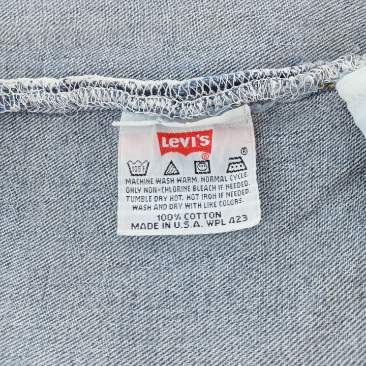 90'S Levi's 701-0193 Straight-leg Denim Pants, Made in USA, Women's Size L (W28), Button Fly, Vintage cotton blue type Vintage Second Hand