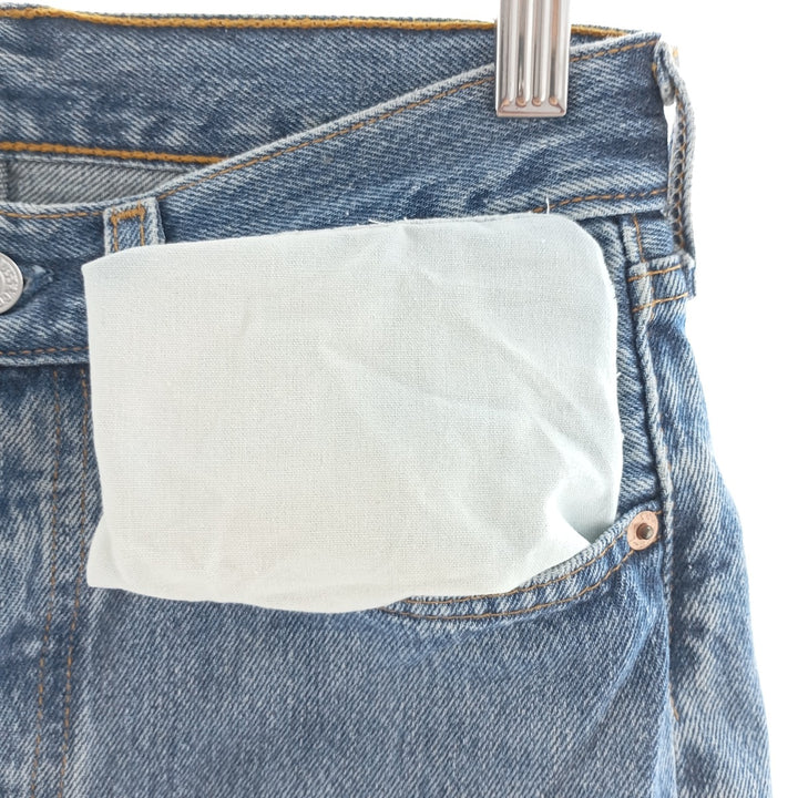 90'S Levi's 701-0193 Straight-leg Denim Pants, Made in USA, Women's Size L (W28), Button Fly, Vintage cotton blue type Vintage Second Hand