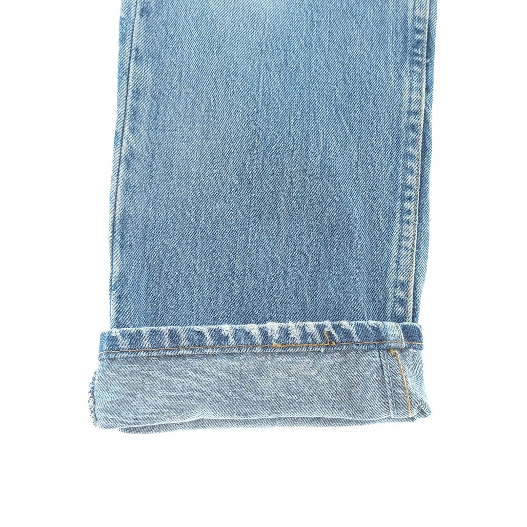 90'S Levi's 701-0193 Straight-leg Denim Pants, Made in USA, Women's Size L (W28), Button Fly, Vintage cotton blue type Vintage Second Hand