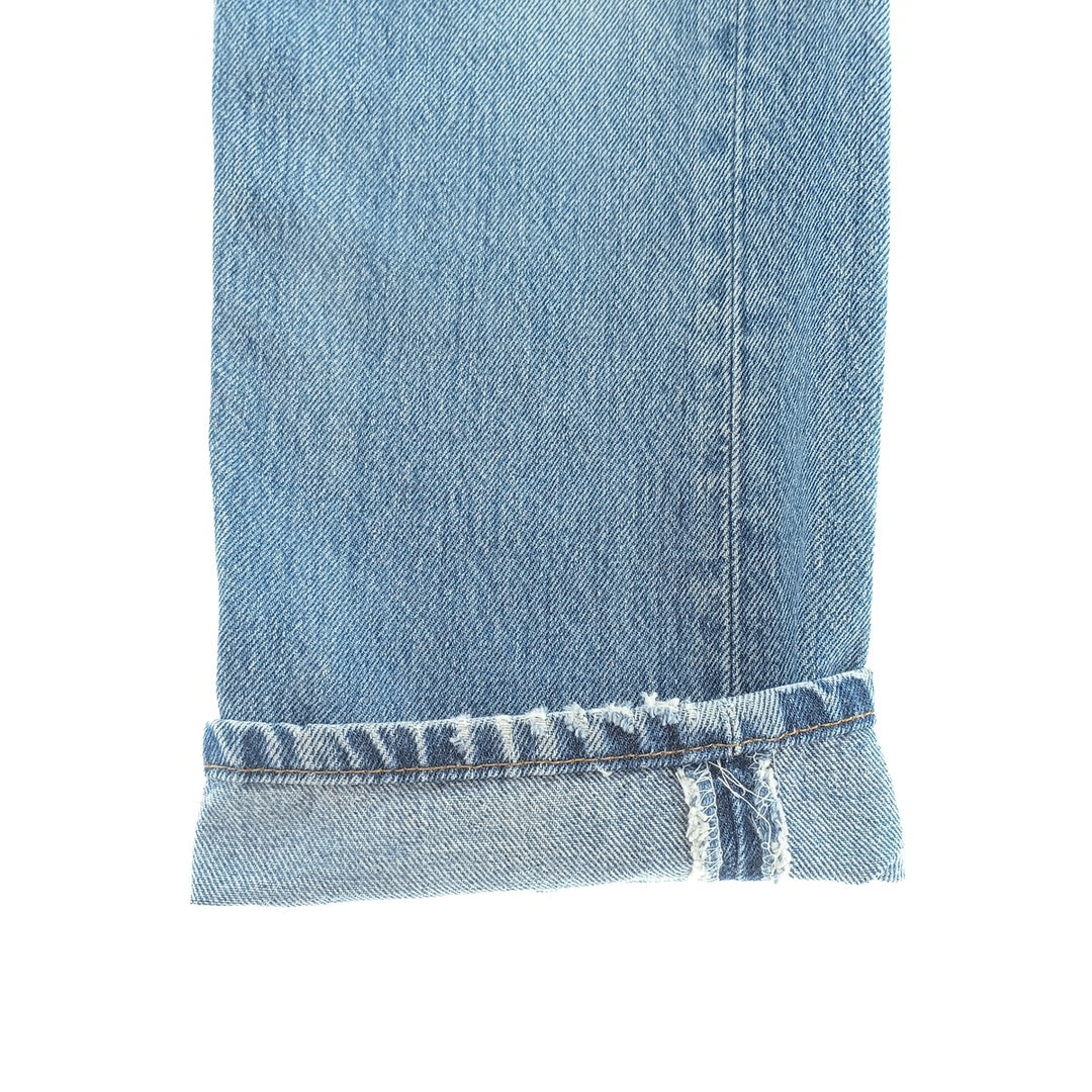 90'S Levi's 701-0193 Straight-leg Denim Pants, Made in USA, Women's Size L (W28), Button Fly, Vintage cotton blue type Vintage Second Hand