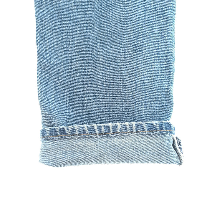 90'S Levi's 701-0193 Straight-leg Denim Pants, Made in USA, Women's Size L (W28), Button Fly, Vintage cotton blue type Vintage Second Hand